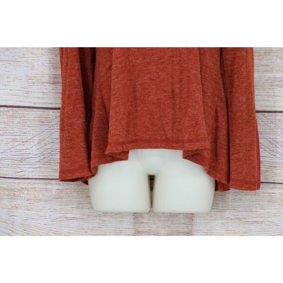 Mur Mur Womens Size Small Burnout Open Back Long Sleeve Top Shirt Rust Red - Picture 5 of 9